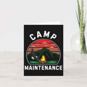 Cartão Camp Maintenance Retro Summer Camper Funcionarios
