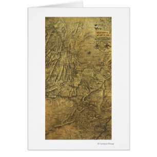 Cartão Campanha Atlanta - Mapa Panorâmico da Guerra Civil