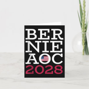 Cartão Campanha Bernie Aoc 2028 - Luta contra o Patriota