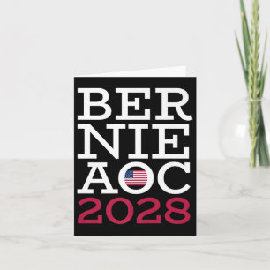 Cartão Campanha Bernie Aoc 2028 - Luta contra o Patriota