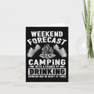 Cartão Campanha de previsão semanal de diversão de Camper