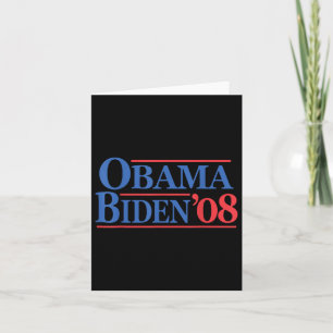 Cartão Campanha Retro Distestido Vintage Obama Biden 08