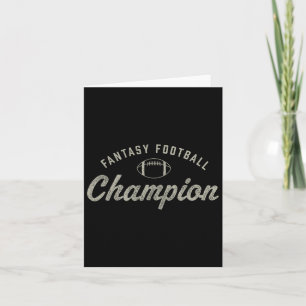 Cartão Campeão Divertido de Futebol Fantástico no Dia do