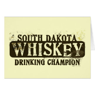 Cartão Campeão do bebendo do uísque de South Dakota