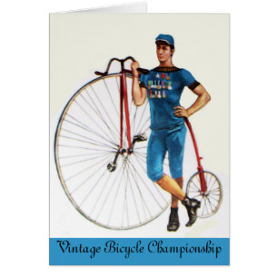 Cartão Campeonato de Bicicleta Vintage