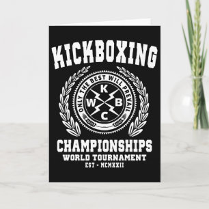 Cartão Campeonatos de Kickboxing, Camiseta de Kickboxing,