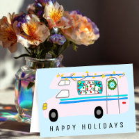 Camper de Natal encantador Vintage RV Xmas