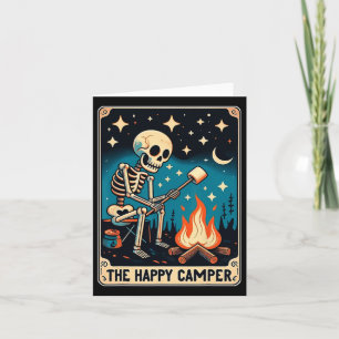 Cartão Camper Tarot Card Skeleton Camper Camper Engraçado