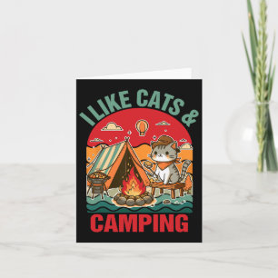 Cartão Camper Vá Lá Fora Gato Gato Gato Mãe Eu Gosto De G