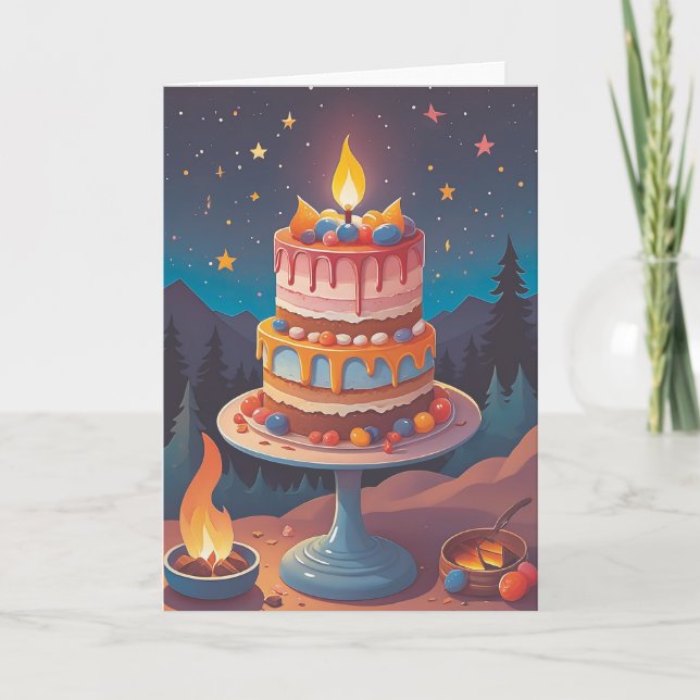 Cartão Campfire Birthday Bliss (Frente)