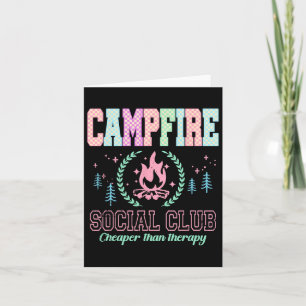 Cartão Campfire Social Club Funny Camping Lover