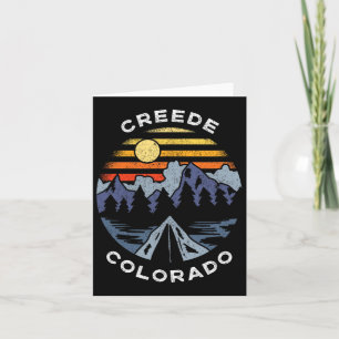 Cartão Camping Souveni, Montanhas Creede Colorado