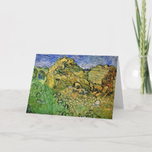 Cartão Campo com Montes de Trigo por Vincent van Gogh