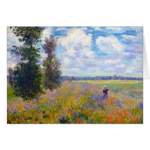 Cartão Campo da papoila, Argenteuil, Claude Monet 1875