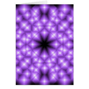 Cartão Campo de estrela roxo abstrato