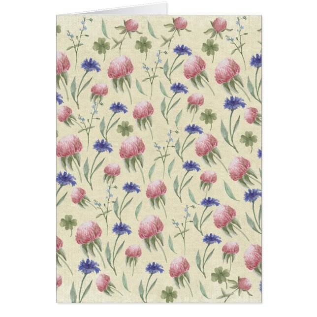 Cartão Campo de flores silvestres (Frente)