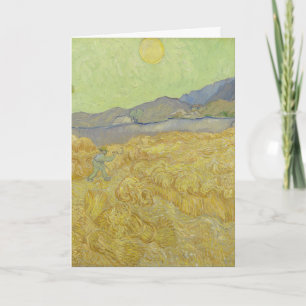 Cartão Campo de Trigo com Ceifador de Van Gogh - Sol Dour
