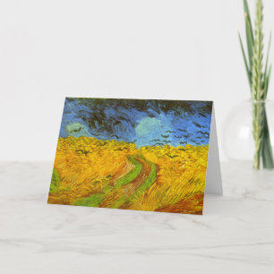 Cartão Campo de Trigo com Corvos de Vincent van Gogh