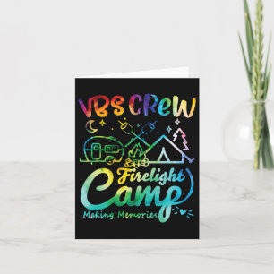 Cartão Campo de Vbs Crew Férias de Fogo Camp Acampamento