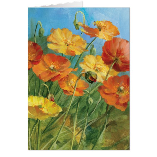 Cartão Campo floral do verão (Frente)