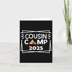Cartão Campo Funny Cousin 2025 Acampando Férias da Famíli