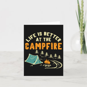 Cartão Campos de Campanha "Life Melhor Camping Camper" Me