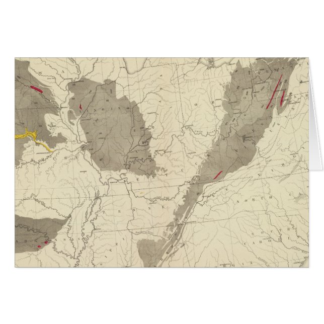 Cartão Campos de carvão dos EUA (Frente Horizontal)