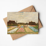 Cartão Campos de Massa | Vincent Van Gogh<br><div class="desc">Bulb Fields (1883) ou Flower Beds na Holanda pelo artista poste-impressionista holandês Vincent Van Gogh. Arte original é um óleo na canvas. Esta é uma das primeiras pinturas paisagísticas de Van Gogh que mostra uma visão panorâmica dos campos de tulipas em floração. Use as ferramentas de design para adicionar texto...</div>