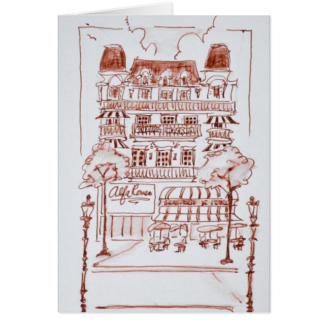 Cartão Campos Elísios | Paris, França (Frente)
