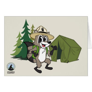 Cartão Campout americano do rick   da guarda florestal