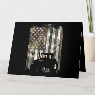 Cartão Camuflagem Bandeira Trator Caminhão de Fazenda Vin