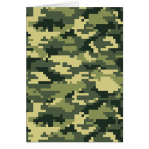 Cartão Camuflagem/Camo da floresta de 8 Digitas do pixel