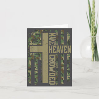 Cartão Camuflagem Cristã Patriótica do Céu Lotado Masculi