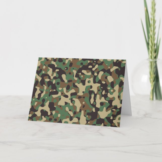 Cartão Camuflagem Florestal (Frente)