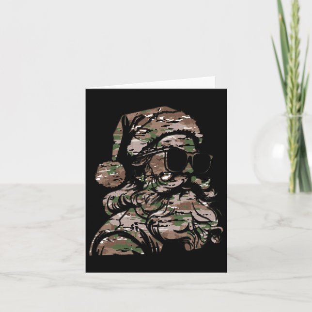 Cartão Camuflagem Natal Pulseiras Silhouette Multi Camo (Frente)