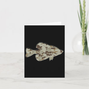 Cartão Camuflagem Pan Fish Silhouette Digital Camo Crappi