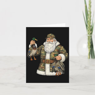 Cartão Camuflagem Papai Noel Pato-real Caça de Pato Natal