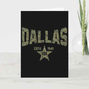 Cartão Camuflagem Suvenir EUA Estrela Dallas Texas