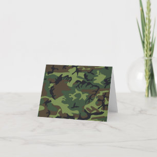 Cartão Camuflagem Verde Militar