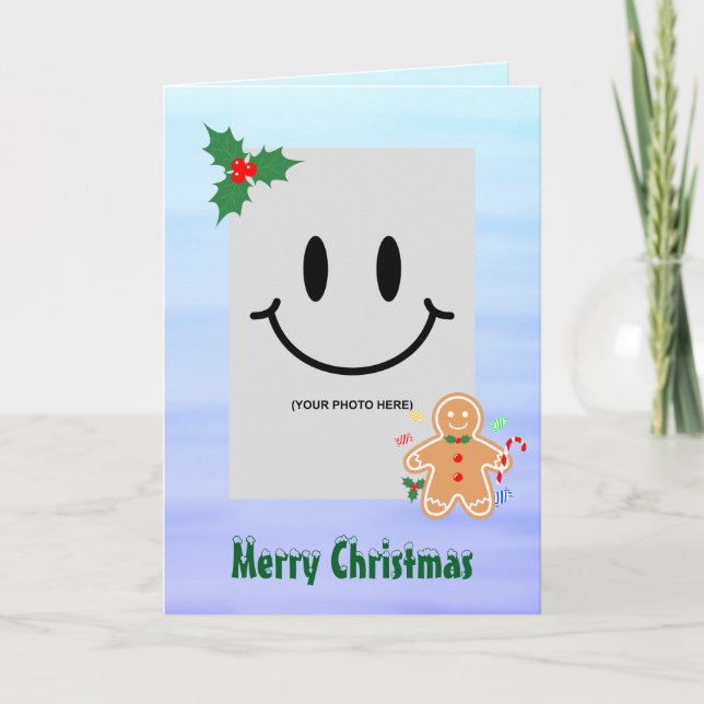 Cartão Cana-doce de-doce de pão-de-Natal (Frente)