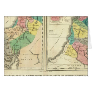 Cartão Canaan - Mapa do Atlas de Israel