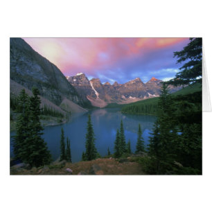 Cartão Canadá, Alberta, Lago Moraine ao Amanhecer, Banff