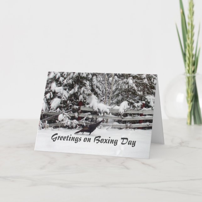 Cartão Canadá Boxing Day Saudação Turquia (Frente)