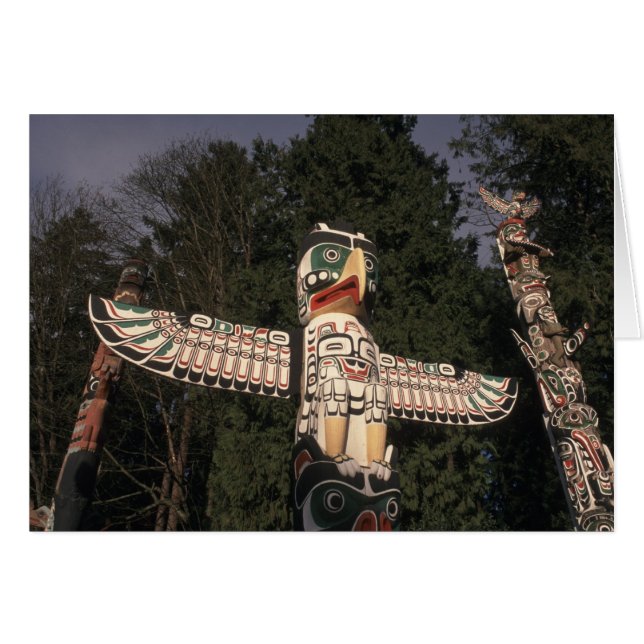 Cartão Canadá, Colúmbia Britânica, Vancouver.  Nativo (Frente Horizontal)