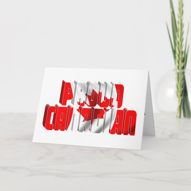 Cartão Canadá: Dia Orgulhoso Canadiano (Frente)