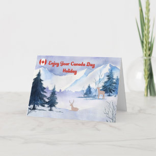Cartão Canadá: Holiday Card é montado com veado