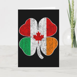 Cartão Canadense Irlandês St Patricks Canadá Irlanda Trev