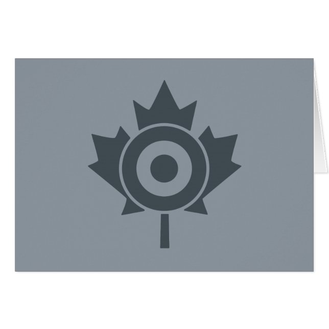 Cartão Canadiano Maple Leaf Roundel Mod CANADA (Frente Horizontal)