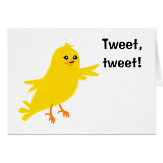 Cartão Canário amarelo