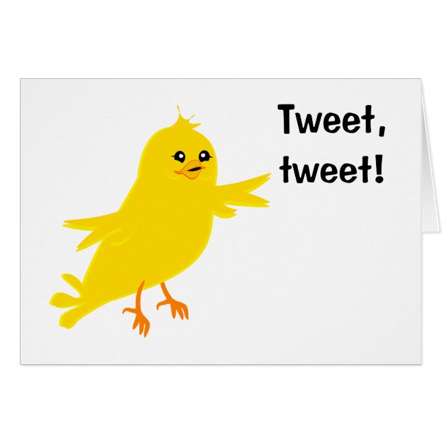 Cartão Canário amarelo (Frente Horizontal)